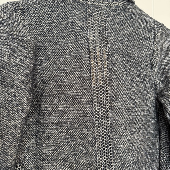 NEW Lucky Brand Fly Away Cardigan Sweater Open Front Knit Women’s XS Navy Cream - Picture 9 of 9